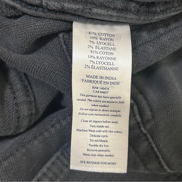 Faherty Mens Stretch Terry 5-Pocket Black Casual Pants | 42 - Picture 11 of 12